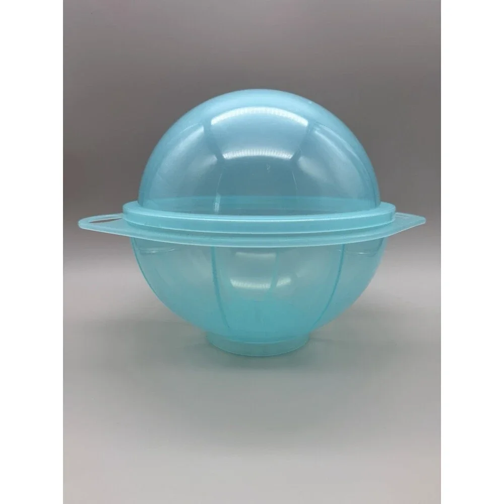 VTG 70s Copco Blue Plastic Sphere Lettuce Crisper Salad Keeper 9